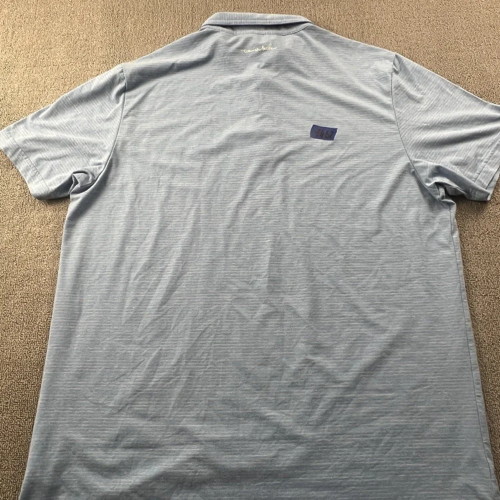 Travis Mathew Polo Shirt Extra Large Blue Short Sleeve Golfing Casual Mens